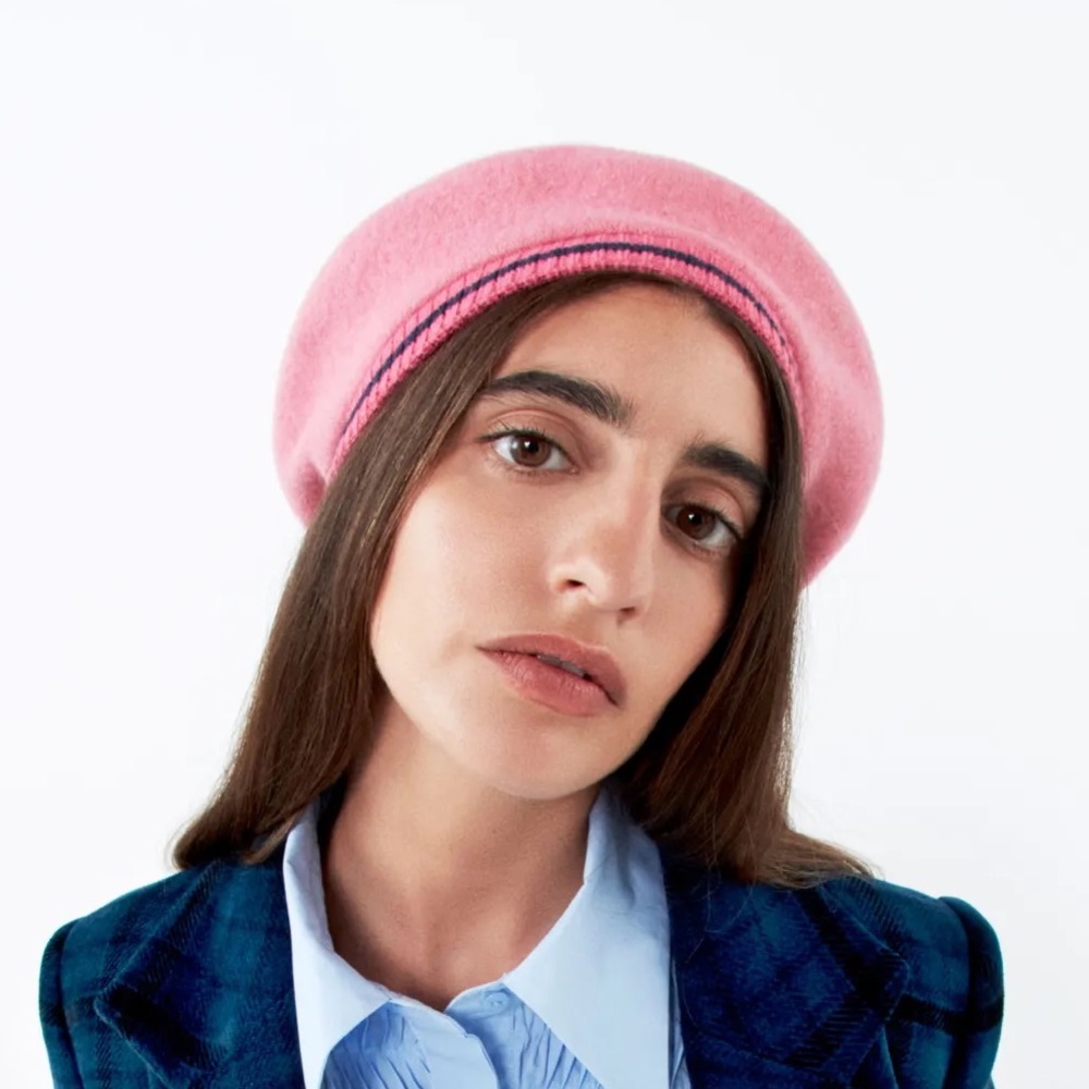 Pink Beret by Uterqüe